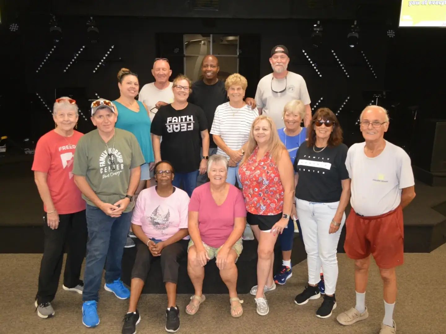 A group of people posing for a picture.